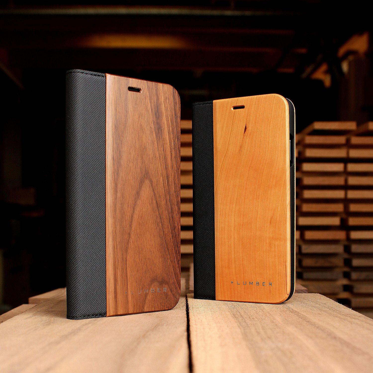 手帳型の木製アイフォンケース、iPhone XR専用フリップケース