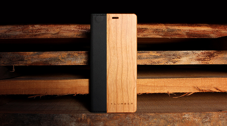 手帳型の木製スマートフォンケース Xperia 5専用フリップケース