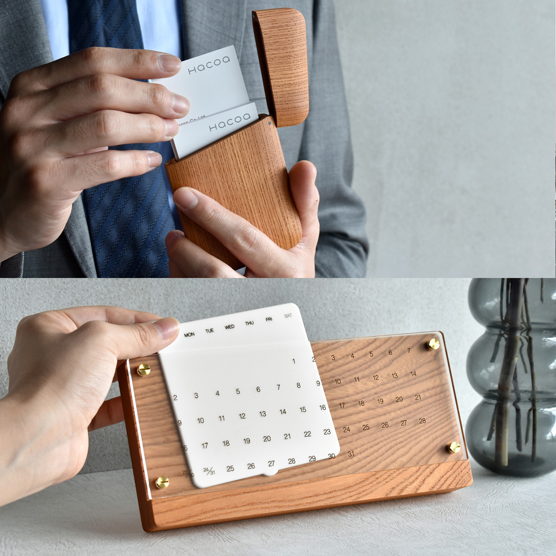 Desk Calendar Eternal / Card Case Gentle「ケヤキ」