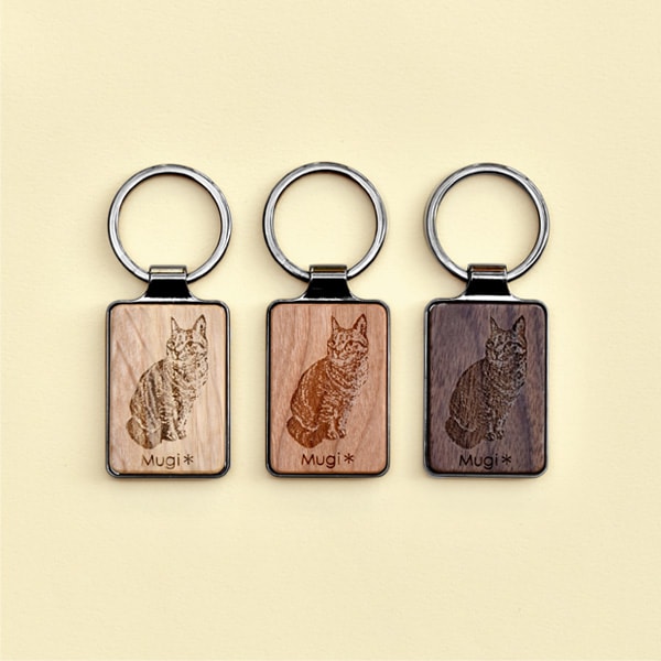 「KEYRING 001」銘木の美しさをプラスした木製キーホルダー・キーリング