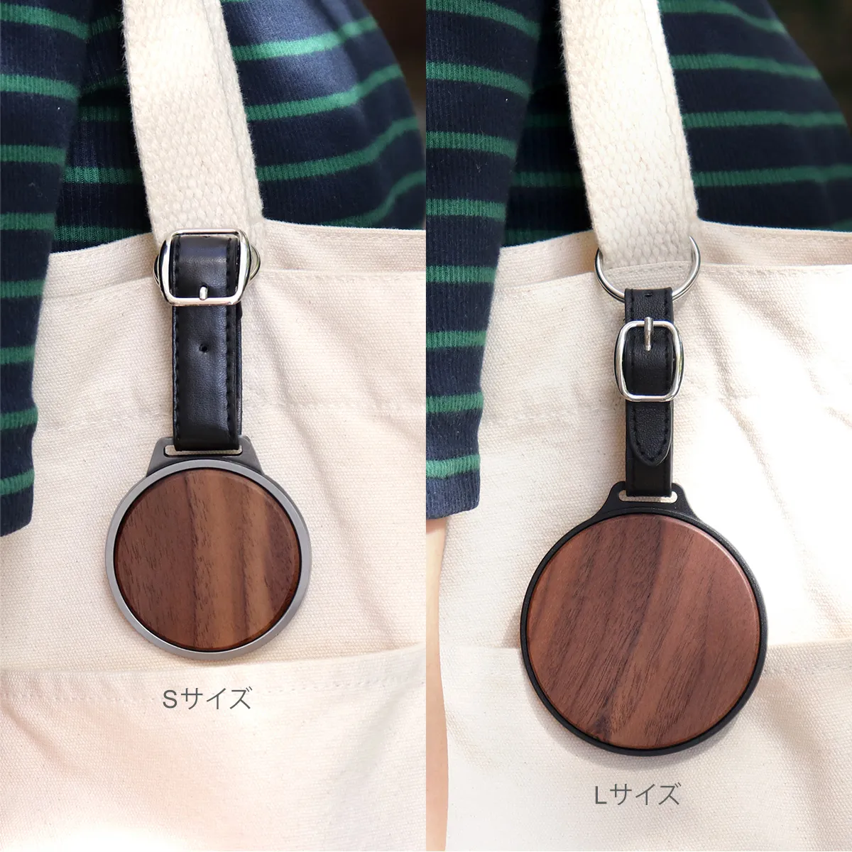銘木の存在感。自分だけの特別な目印をプラスする木製バックタグ「BAG TAG」