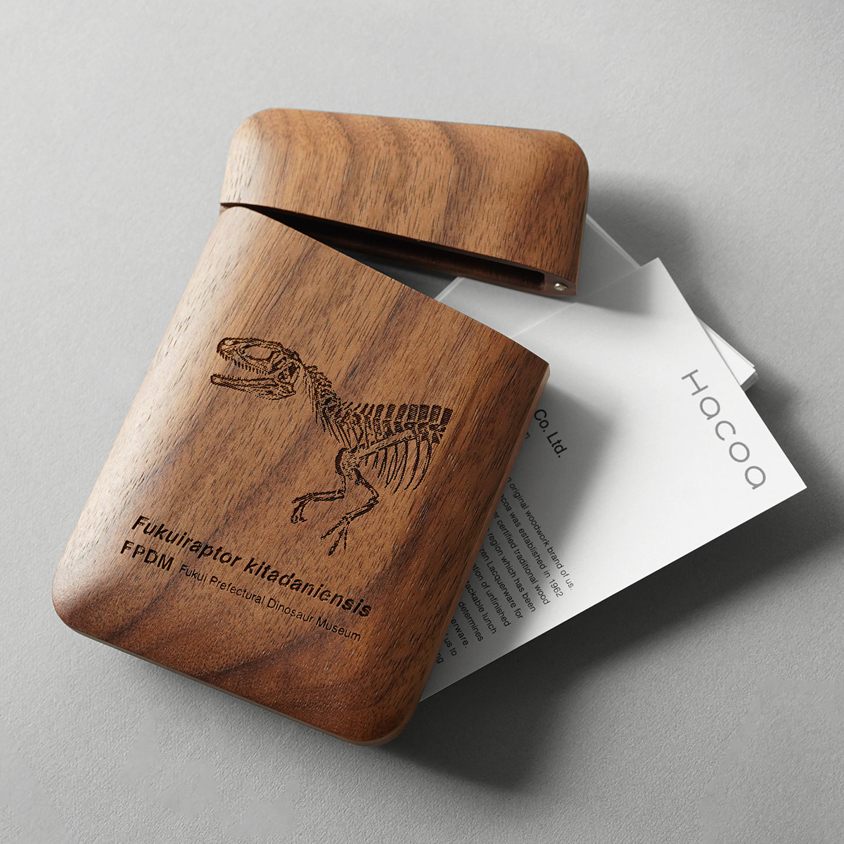 福井県立恐竜博物館 監修 木製名刺ケース